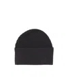 Studio Nicholson Ribbed Texture Folded Cuff Hat In Black