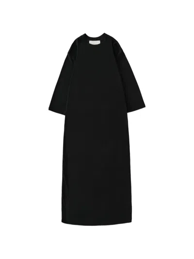 Studio Nicholson Milner Crew-neck Midi Dress In Black