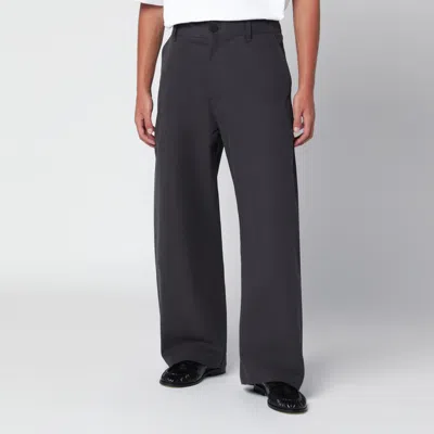 Studio Nicholson Minard Brown Cotton Jeans In Black