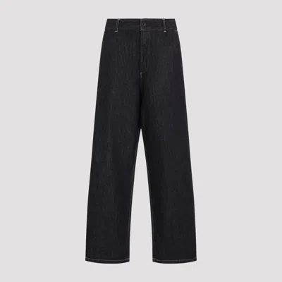Studio Nicholson Minard Curved-leg Cotton Jean In Black