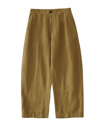 Studio Nicholson Minard Garment-dyed Trousers In Green
