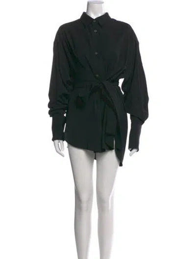 Pre-owned Studio Nicholson Mini Dress In Black