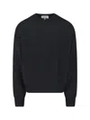 Studio Nicholson Minimalist Black Sweater With Round Neckline And Timeless Appeal In Black