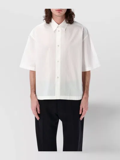Studio Nicholson Mm Organic Cotton Short Sleeves Shirt In White