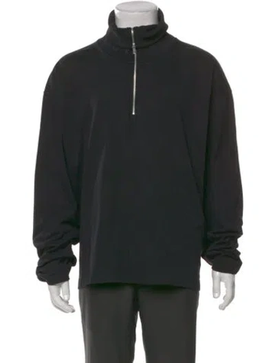 Pre-owned Studio Nicholson Mock Neck Long Sleeve Pullover In Blue