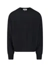 Studio Nicholson Minimalist Black Sweater With Round Neckline And Timeless Appeal In Black