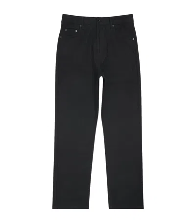 Studio Nicholson Moleskin Straight Riso Trousers In Blue