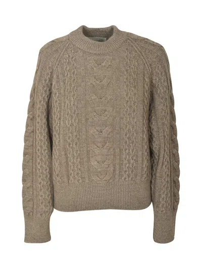 Studio Nicholson Beige Molve Sweater In Oatmeal