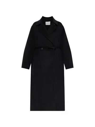 Studio Nicholson Mori Belted Wool Coat In Black