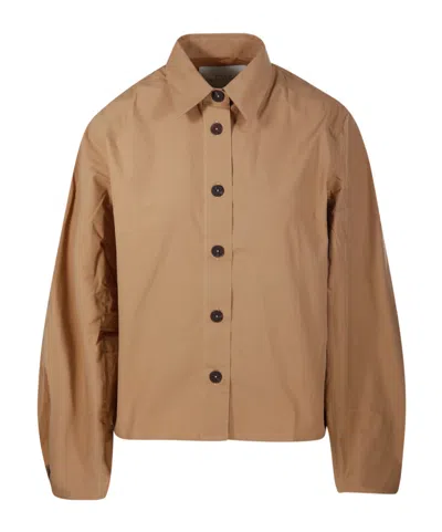 Studio Nicholson Mulder Short Shirt In Brown