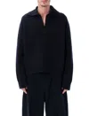 Studio Nicholson Nash Rws Merino Wool Polo Knit In Blue