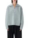 Studio Nicholson Nash Polo Collar Knit In Blue