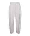 Studio Nicholson Double Pleat Wide Leg Trousers In Gray