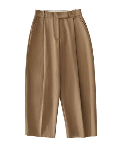 Studio Nicholson Nasser Pleated Trousers In Brown