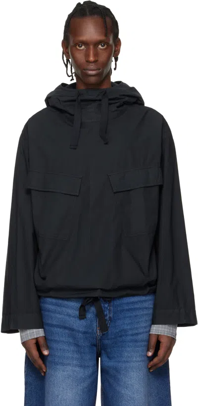 Studio Nicholson Navy Aaron Levine Edition Kirby Popover Jacket In Blue