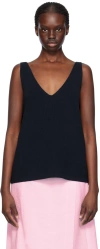 Studio Nicholson Navy Bara Tank Top In Darkest Navy