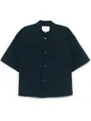 Studio Nicholson Relaxed Fit Navy Blue Short Sleeve Shirt