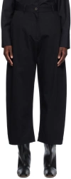 Studio Nicholson Navy Chalco Trousers In Darkest Navy
