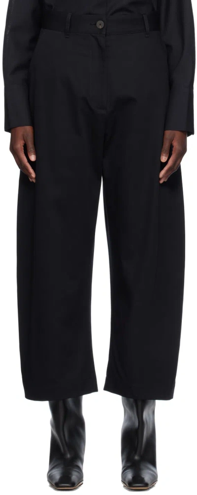 Studio Nicholson Navy Chalco Trousers In Darkest Navy