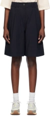 STUDIO NICHOLSON NAVY CITY SHORTS