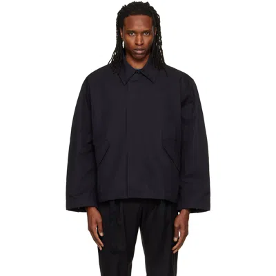 Studio Nicholson Navy Comba Jacket In Darkest Navy