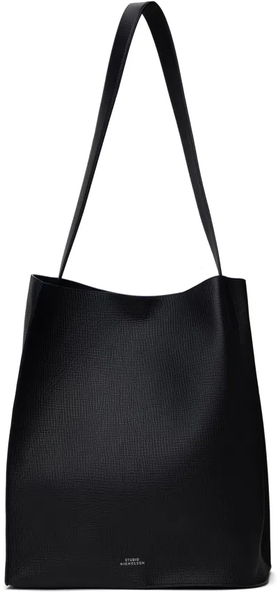 Studio Nicholson Navy Doublet Type 2 Leather Tote In Darkest Navy
