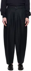 Studio Nicholson Navy Ellis Trousers In Darkest Navy