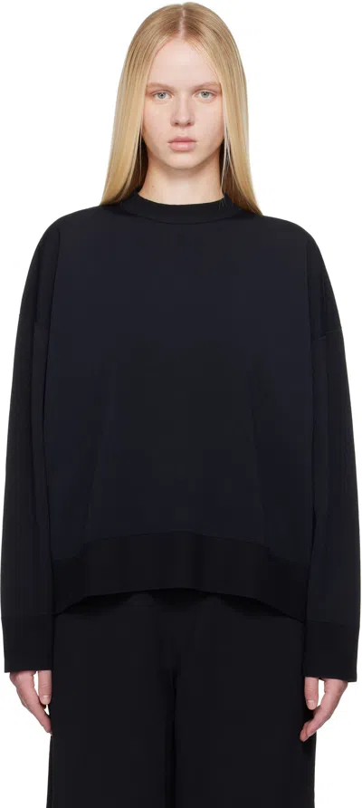 Studio Nicholson Navy Idro Knit Sweater In Darkest Navy