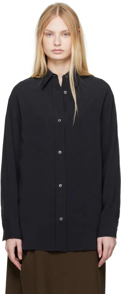 Studio Nicholson Navy Leto Shirt In Darkest Navy