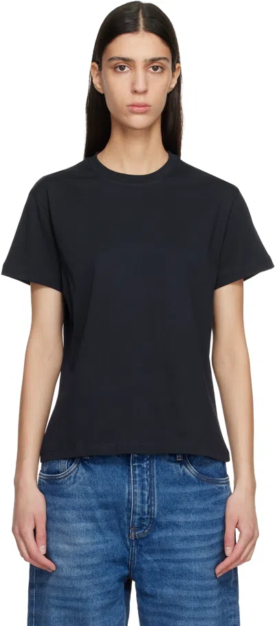Studio Nicholson Navy Marine T-shirt In Black