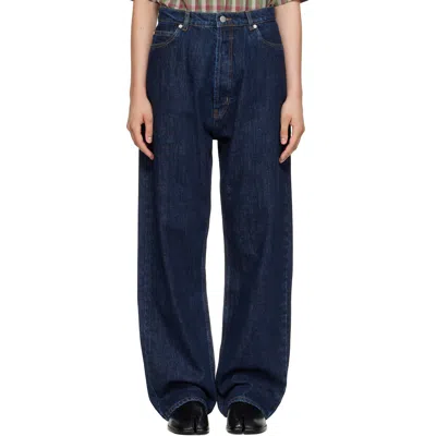 Studio Nicholson Navy Marylbone Straight Leg Jeans