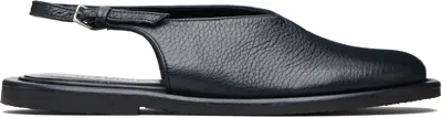 Studio Nicholson Navy Paley Leather Loafers In Blue