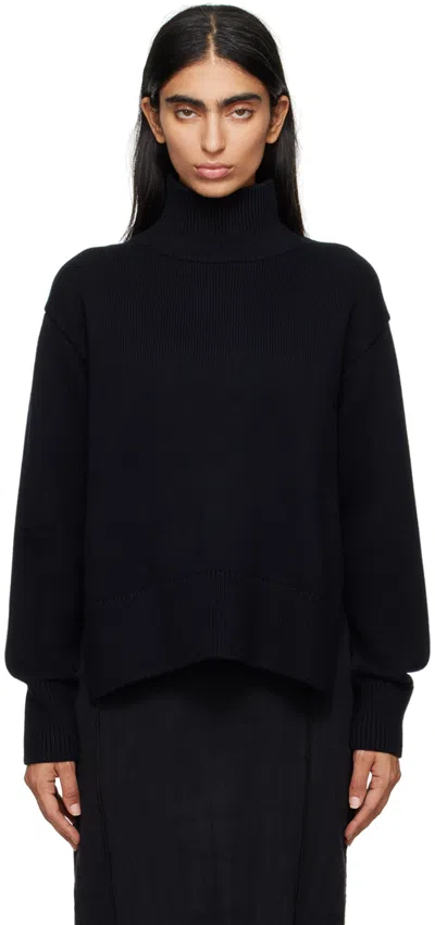 Studio Nicholson Navy Patria Turtleneck In Dark Navy