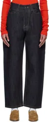 Studio Nicholson Navy Ruthe Jeans In Indigo