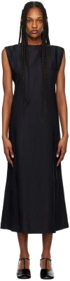 Studio Nicholson Navy Sevan Maxi Dress In Darkest Navy