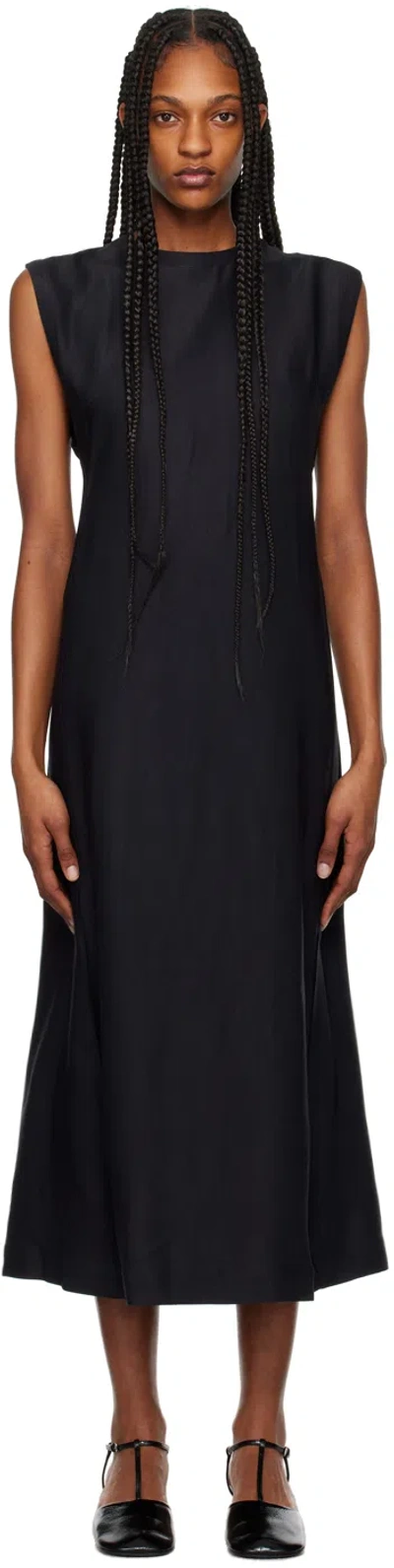 Studio Nicholson Navy Sevan Maxi Dress In Darkest Navy