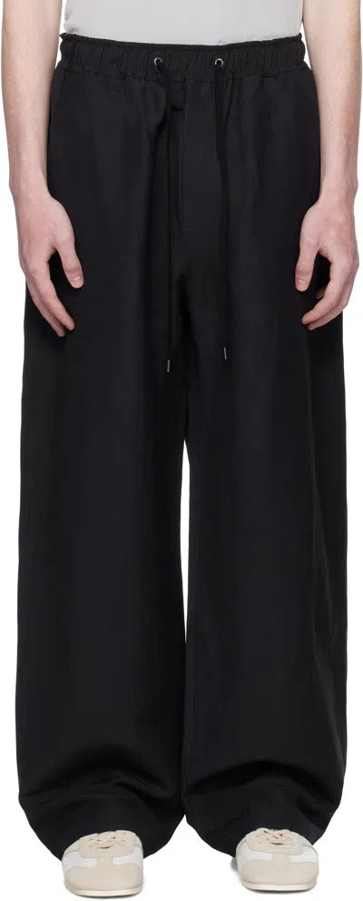 Studio Nicholson Navy Sonny Trousers In Black