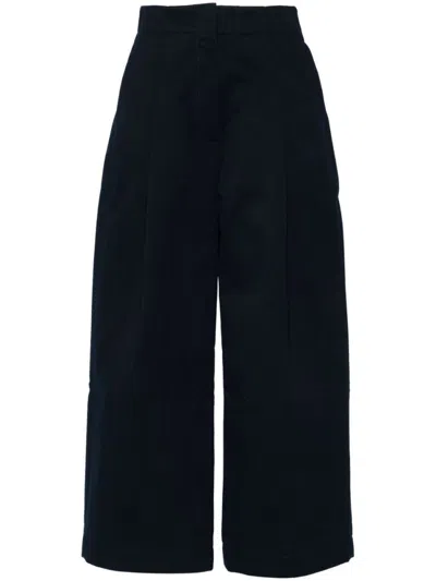 STUDIO NICHOLSON WOMEN NAVY WIDE-LEG TROUSERS, 26 LUXURY PANTS FOR WOMEN DARVEYS