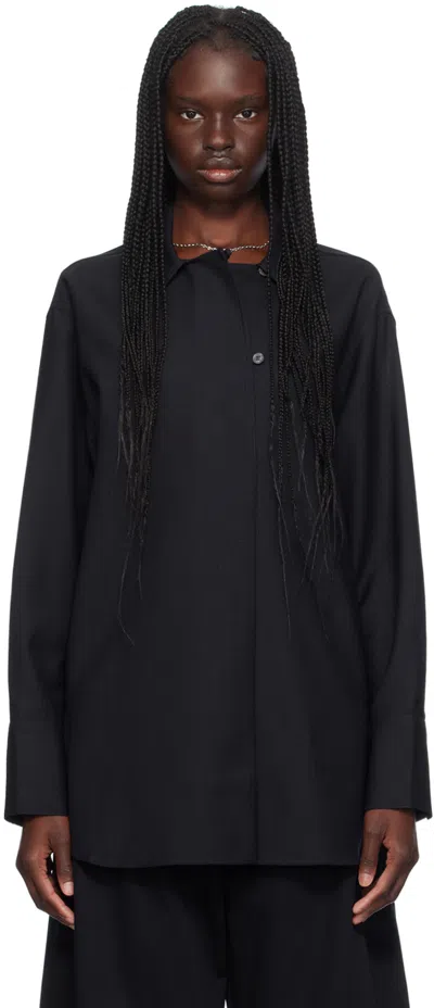 Studio Nicholson Navy Wilton Shirt In Darkest Navy