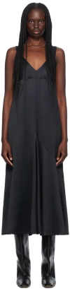 Studio Nicholson Navy Wylie Maxi Dress In Black Ink