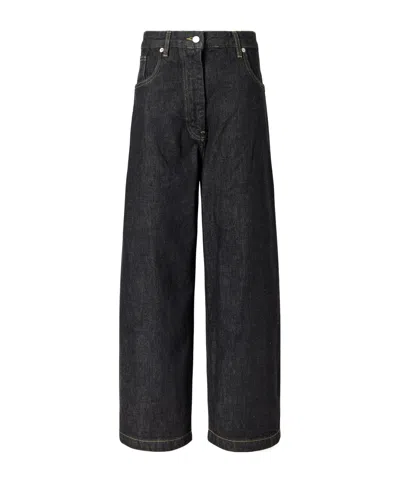 Studio Nicholson Neive Organic Low-rise Wide-leg Jeans In Gray