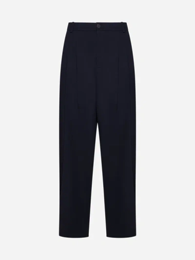 Studio Nicholson Pants In Darkest Navy