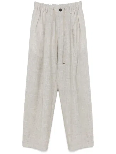 Studio Nicholson Drawstring-waistband Trousers In Grau