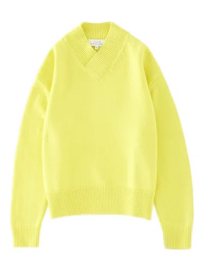 Studio Nicholson Nohwe Long-sleeves Sweater In Yellow