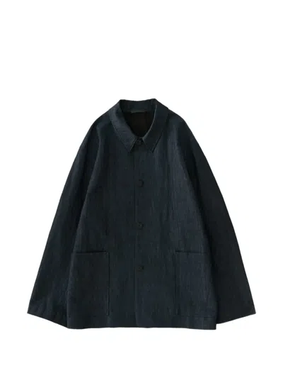 Studio Nicholson Nopi Patch Pocket Jacket In Blue
