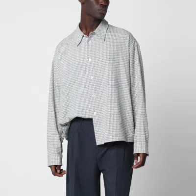 Studio Nicholson Nostra Mini Shirt In Cotton Poplin In Gray
