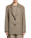 Studio Nicholson Notched Lapel Tailored Blazer In Brown