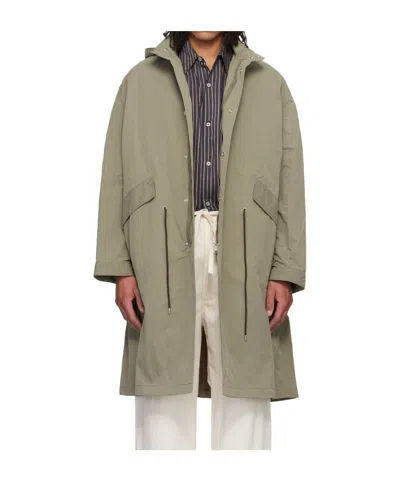 Studio Nicholson Nylon Taffeta Coat. In Gray