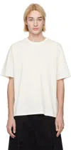 Studio Nicholson Jersey - Branded Easy Fit Ss T-shirt White Relaxed Fit T-shirt - Piu In Off White