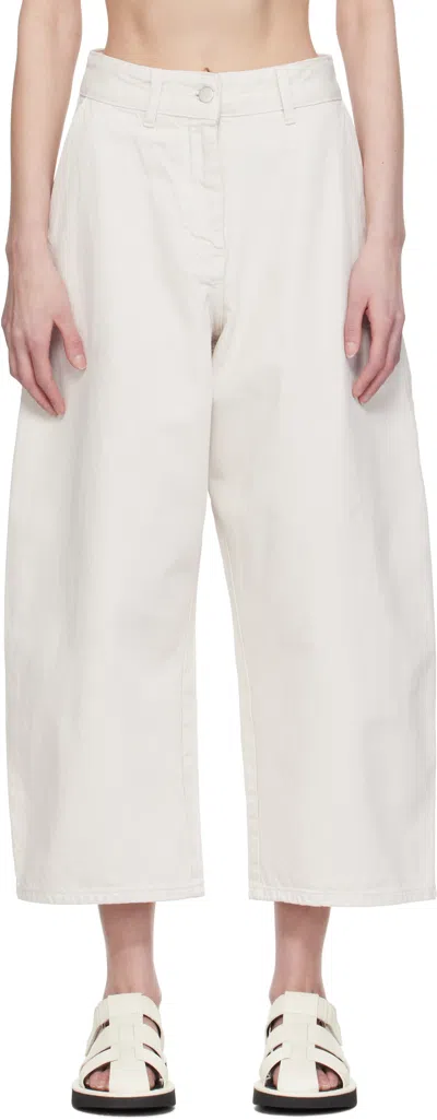 Studio Nicholson Off-white Chalco Jeans In Ice